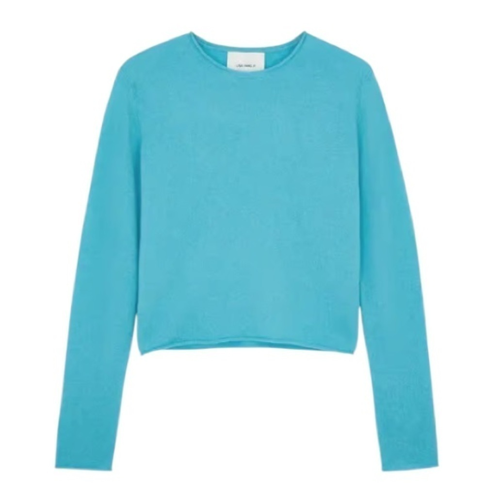 Lisa Yang Ida Cashmere Sweater NWT Amalfi Blue Organic Cashmere - Picture 3 of 11